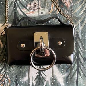 Zana Bayne mini choker bag black leather